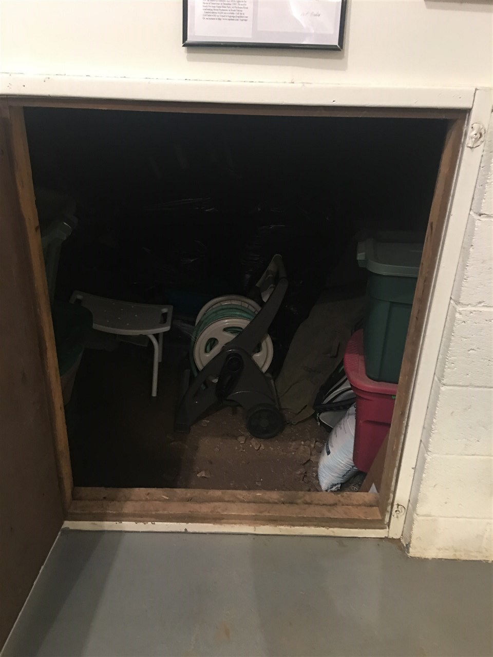 Crawl Space access from garage