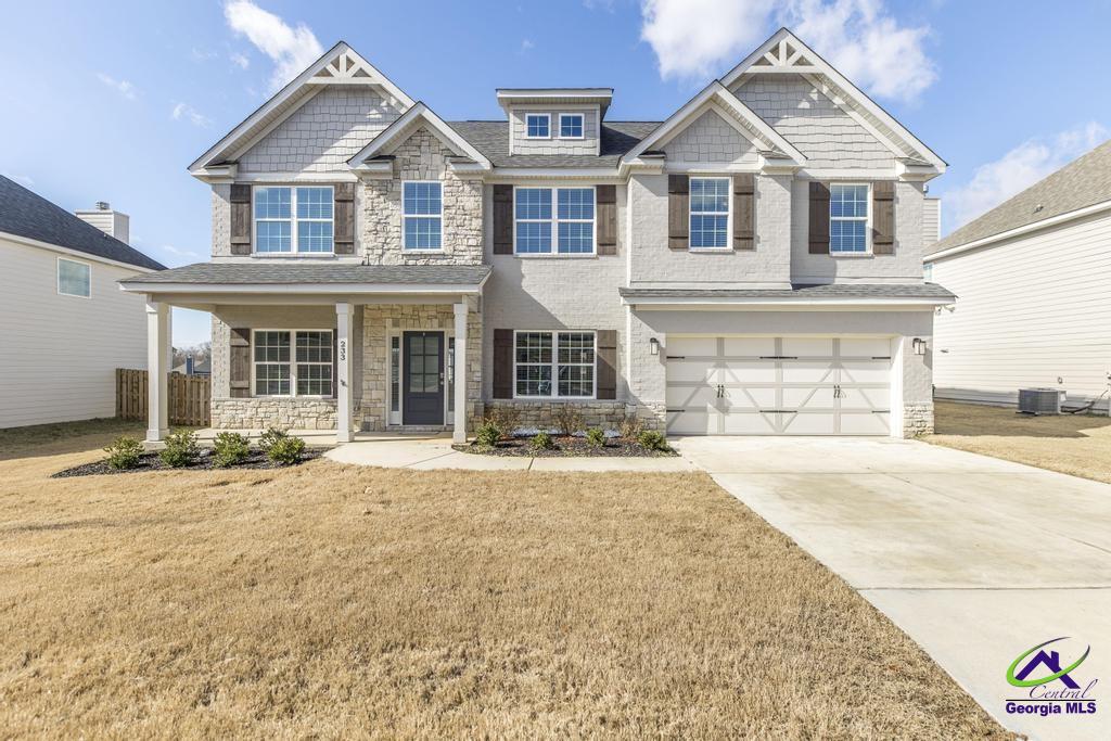 Great location - great neighborhood. Gorgeous eat-in kitchen with white quartz countertops with herringbone backsplash. Walk-in pantry and ample cabinetry. Large great room open to kitchen. Additional Office/Living space. 5” engineered hardwood floors throughout main and stairs. Very spacious master suite w/electric fireplace and 2 walk-in closets. The master bath has a shower with bench and  separate garden tub. Three additional bedrooms and a full bath with double vanity upstairs. Formal dining room with coffered ceiling and wainscoting. Covered patio with ceiling fan, prewired for your TV. Upstairs laundry room is tiled.   **The fireplaces are for aesthetic purposes only and may not be used by the tenant.   **Pets will be by owner approval only.