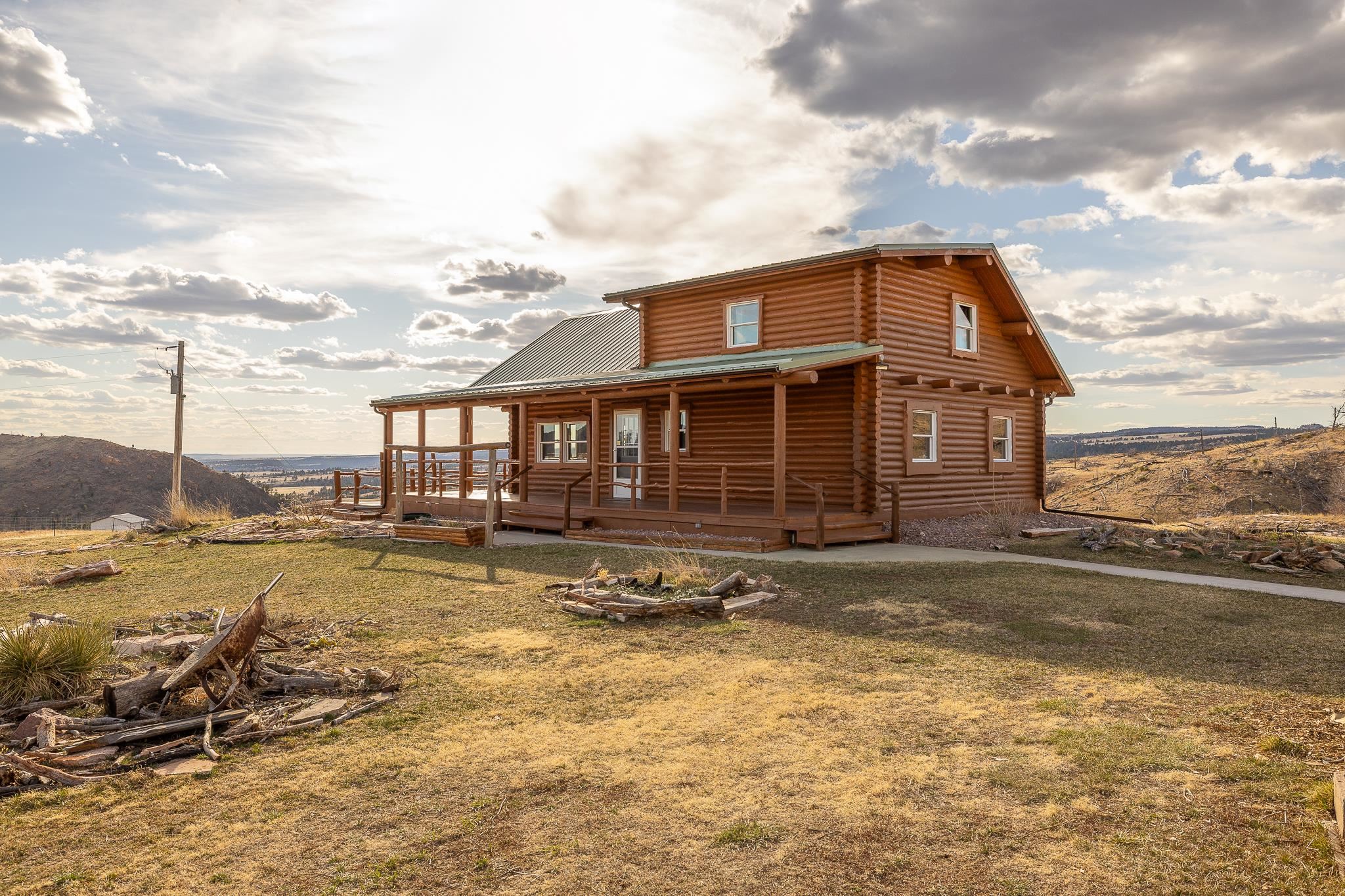 This beautiful Log Home sits on 3.81 acres