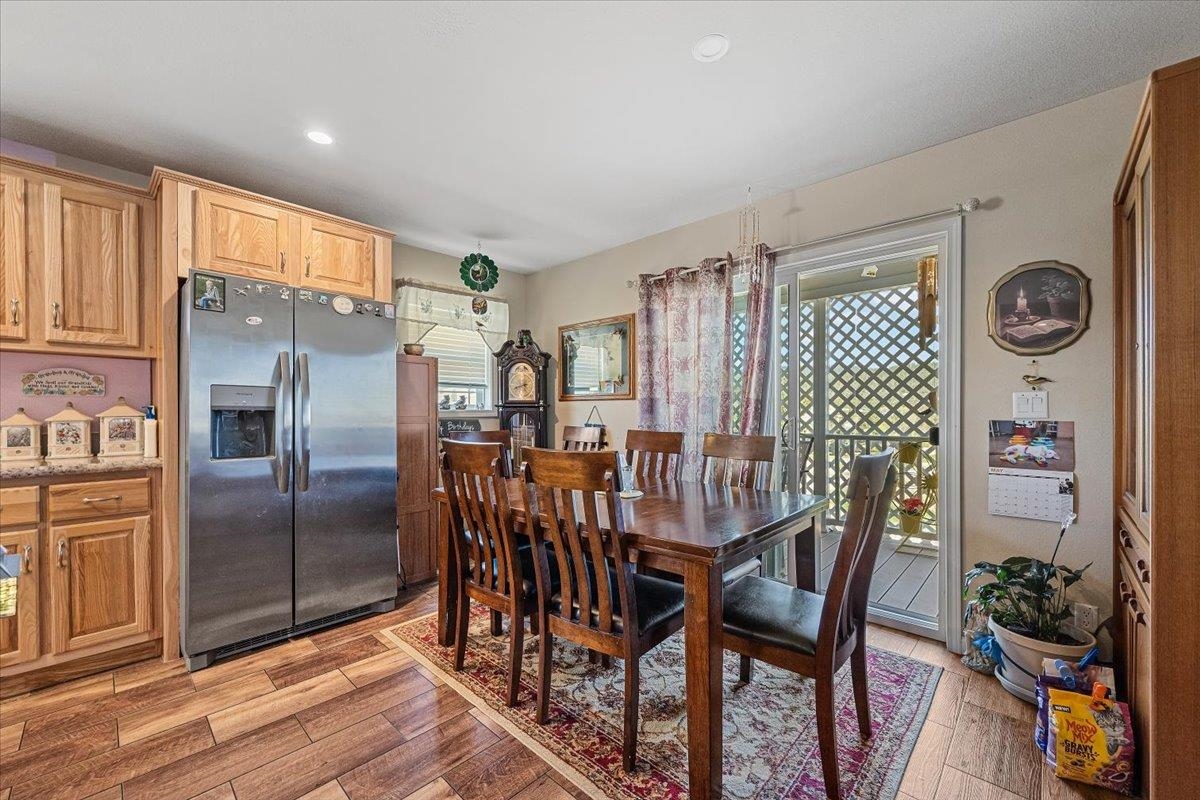 Dining Room with sliders to Deck