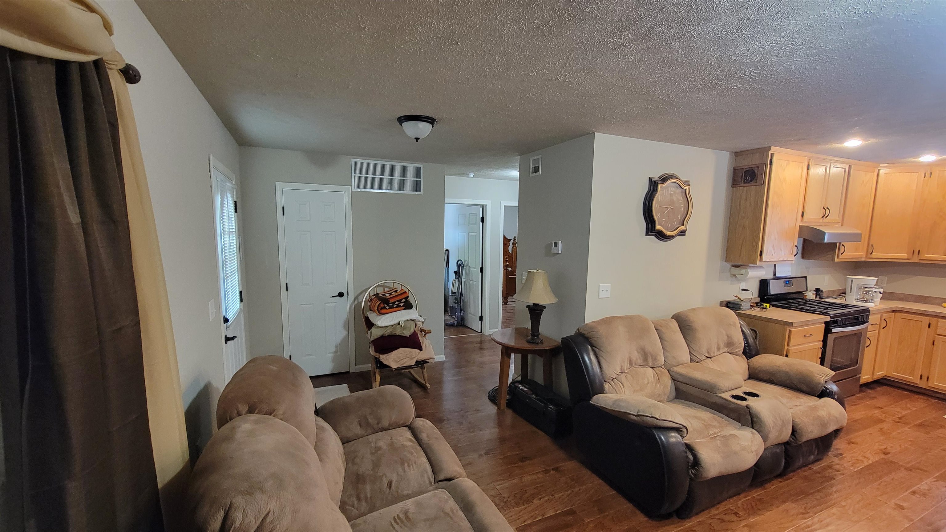 Kitchen toward porch entry