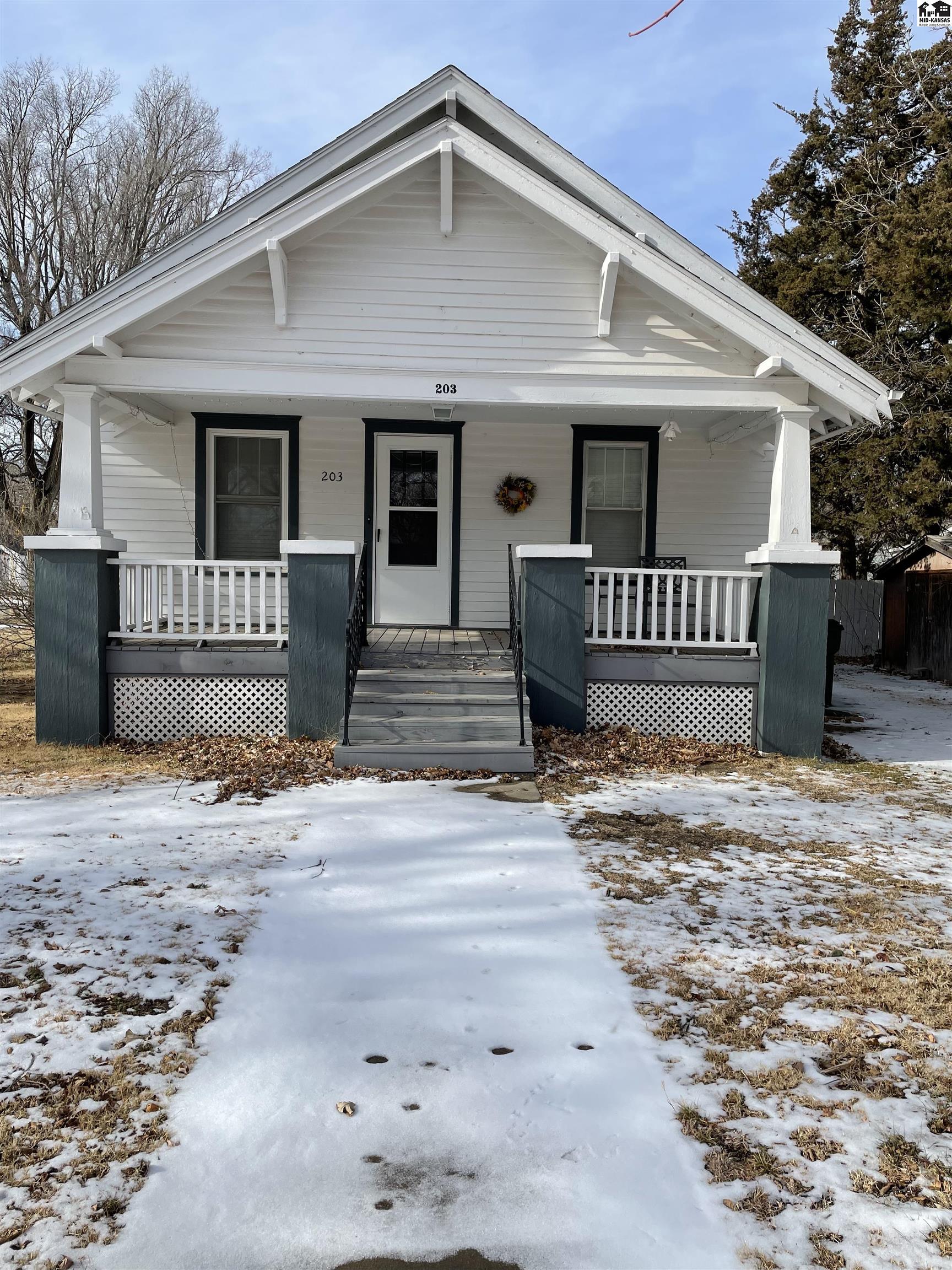 This Charming, clean, two bedroom, bungalow house with a large covered front porch in Sterling is a must see! Other perks is it has a large backyard with privacy fence, main floor laundry room, full basement for extra storage, and tankless water heater. The exterior was painted in 2018, roof replaced in 2016, and storage shed in backyard, new in 2016.