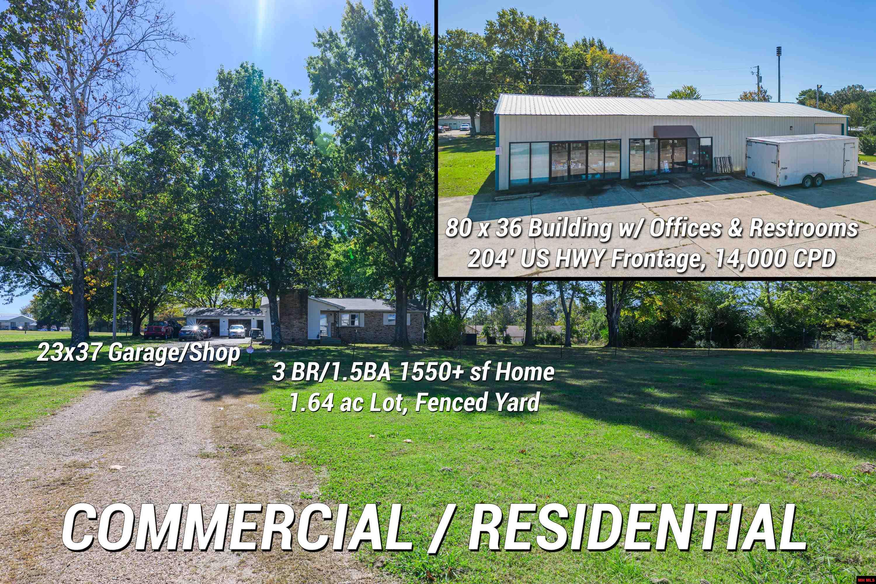 7056 HWY 62 WEST Gassville AR Homes with >, 1 Acre,Residential Home