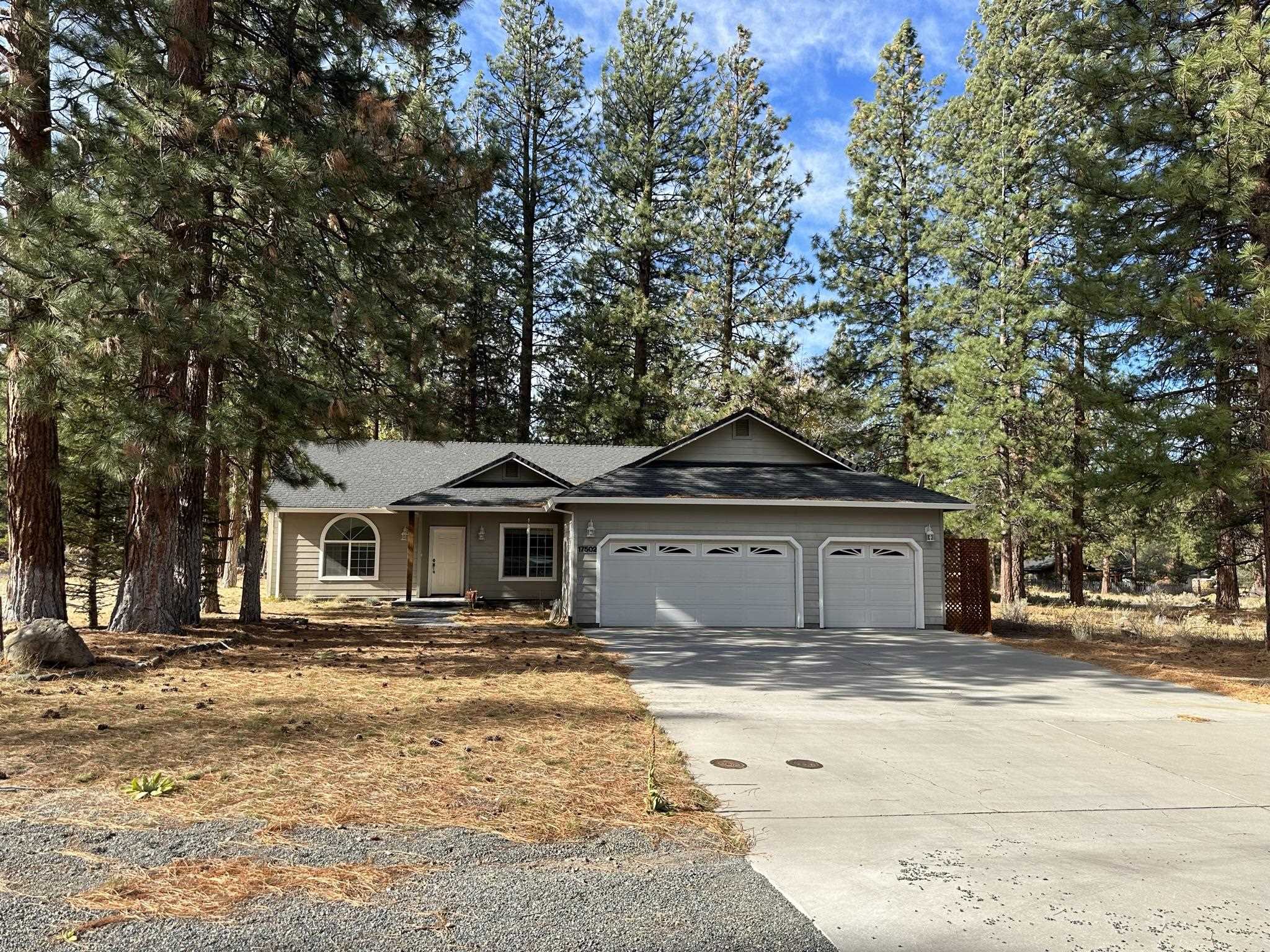 This spacious home includes many extras like gas fireplace, large kitchen with eating bar area, tall windows to bring in extra light and hardi-plank siding.  Extra large 3 car garage provides ample space for tons of storage.  Large flat landscaped corner lot in a great location on private culdesac and surrounded by tall pine trees.  Backyard is fully fenced and large back patio perfect for entertaining.