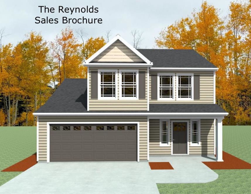 1511 SF - Reynolds two story house plan. All bedrooms are on Level 2. There is a powder room on the first level. Open living concept with kitchen, dining and living room open to one another. Granite countertops, Marsh cabinets and lots of crown molding are just some of the builder's standards.  Lot 65
