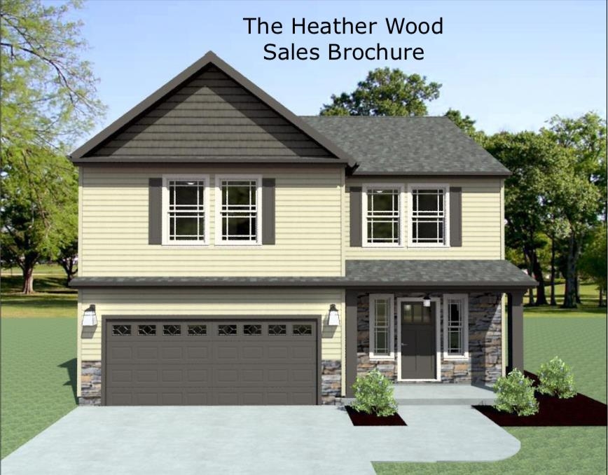 Heatherwood plan - 2 story traditional with 4 BR/ 2.5 BA. Open living area with gas log fireplance. All bedrooms are on Level 2. Standard features include: Granite countertops, Marsh cabinets, covered back patio and lots of crown molding. Lot 28