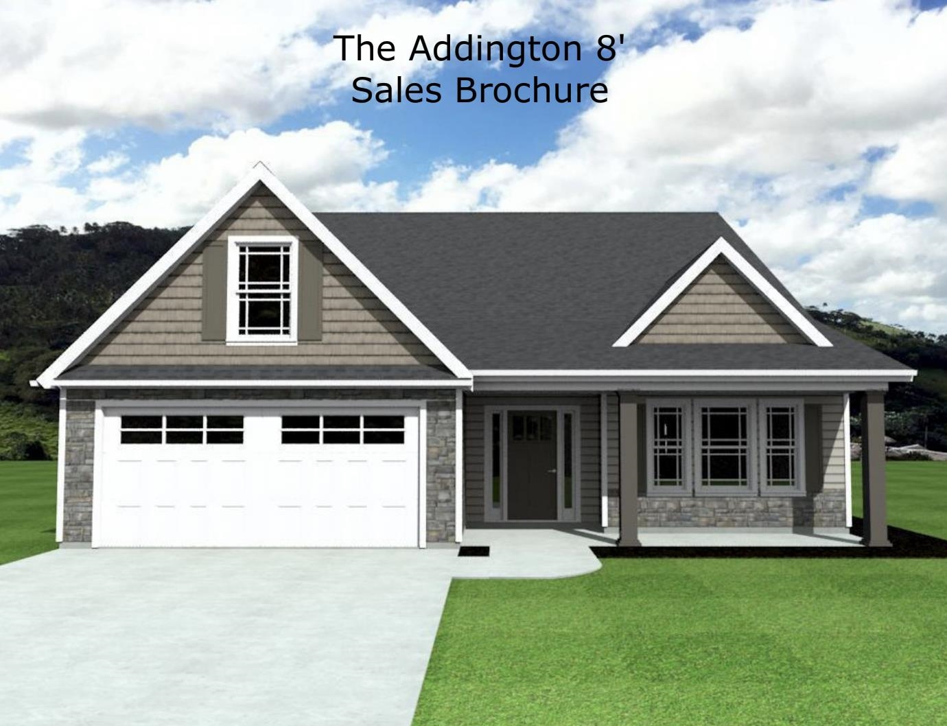 The Addington plan with a sunroom. Large open living space. Formal dining plus breakfast nook. Lot 7