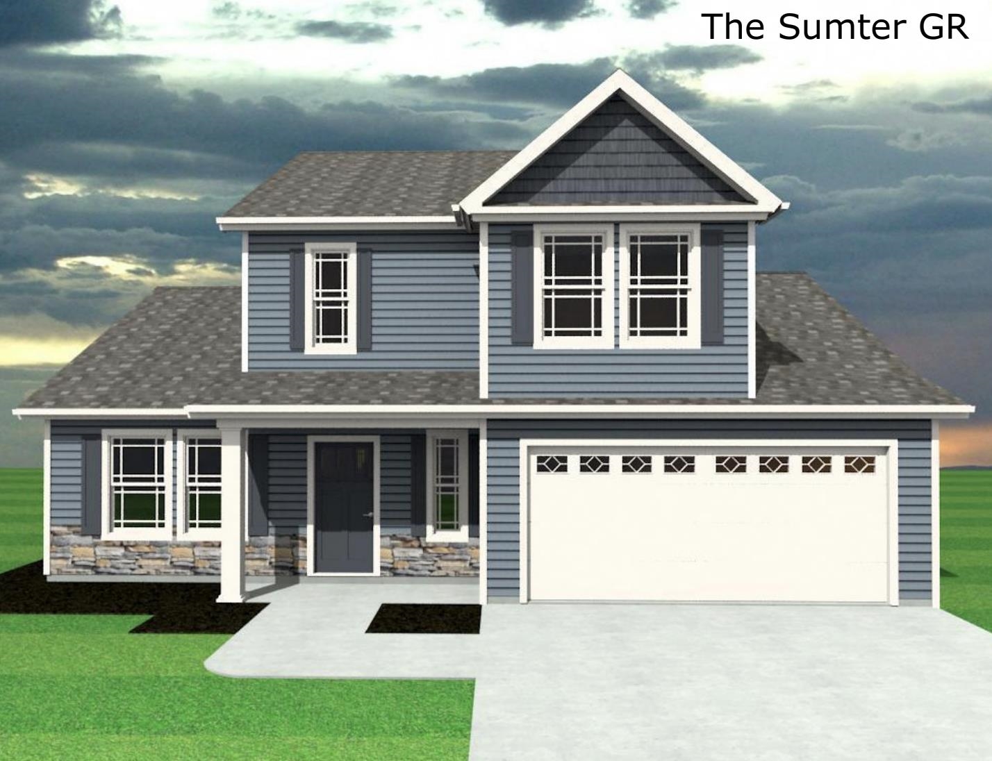The Sumter.  This plan sports a modern, open layout with tons of character. 2 story living with the master on the 1st floor. The kitchen offers a large island that looks over into the dining and living areas. Ceilings with crown molding and rope lighting. Lot 3.  Preferred Lender/Attorney Closing Costs Incentive Offered!