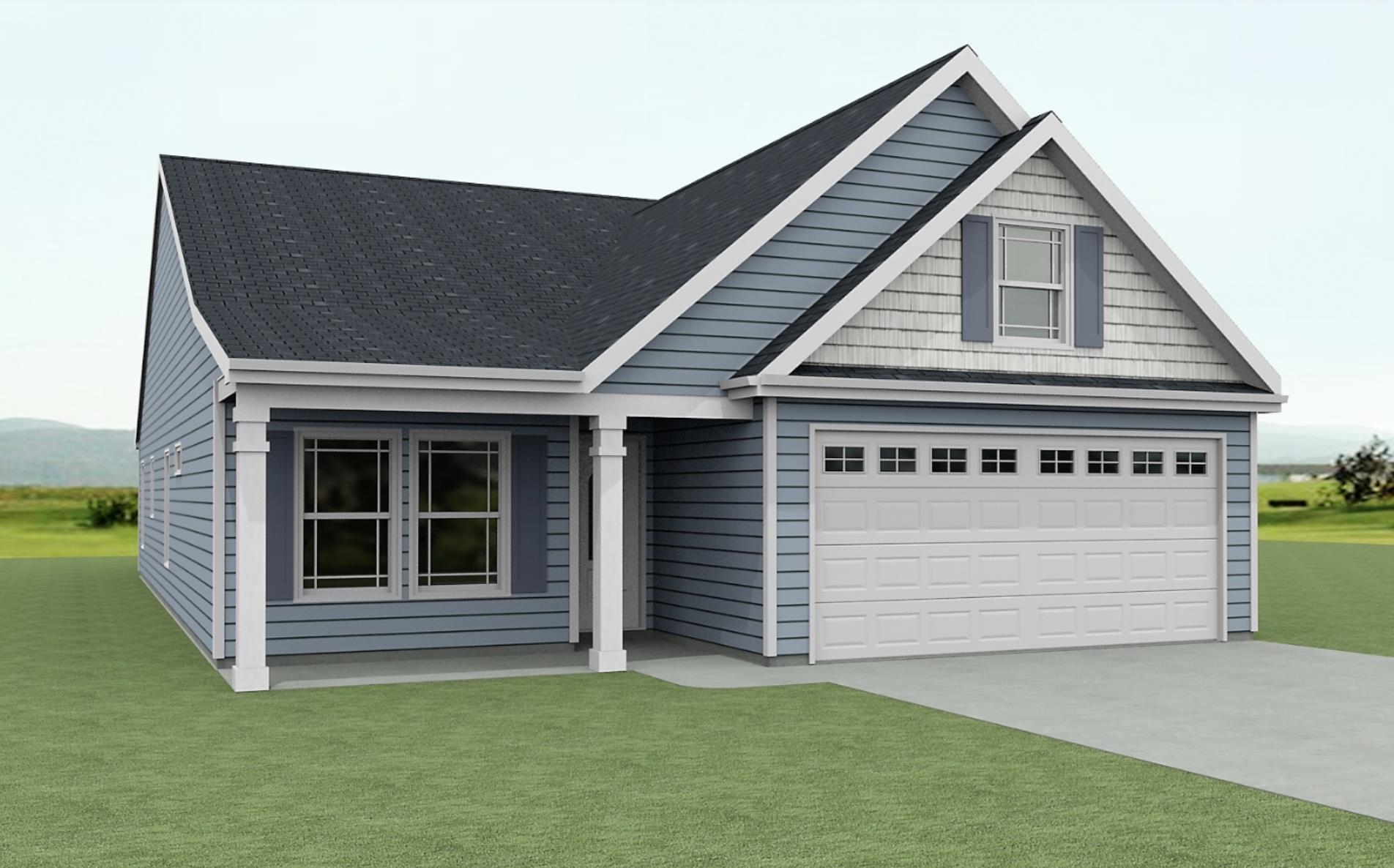 The Bishop plan with extended garage. Lot 610