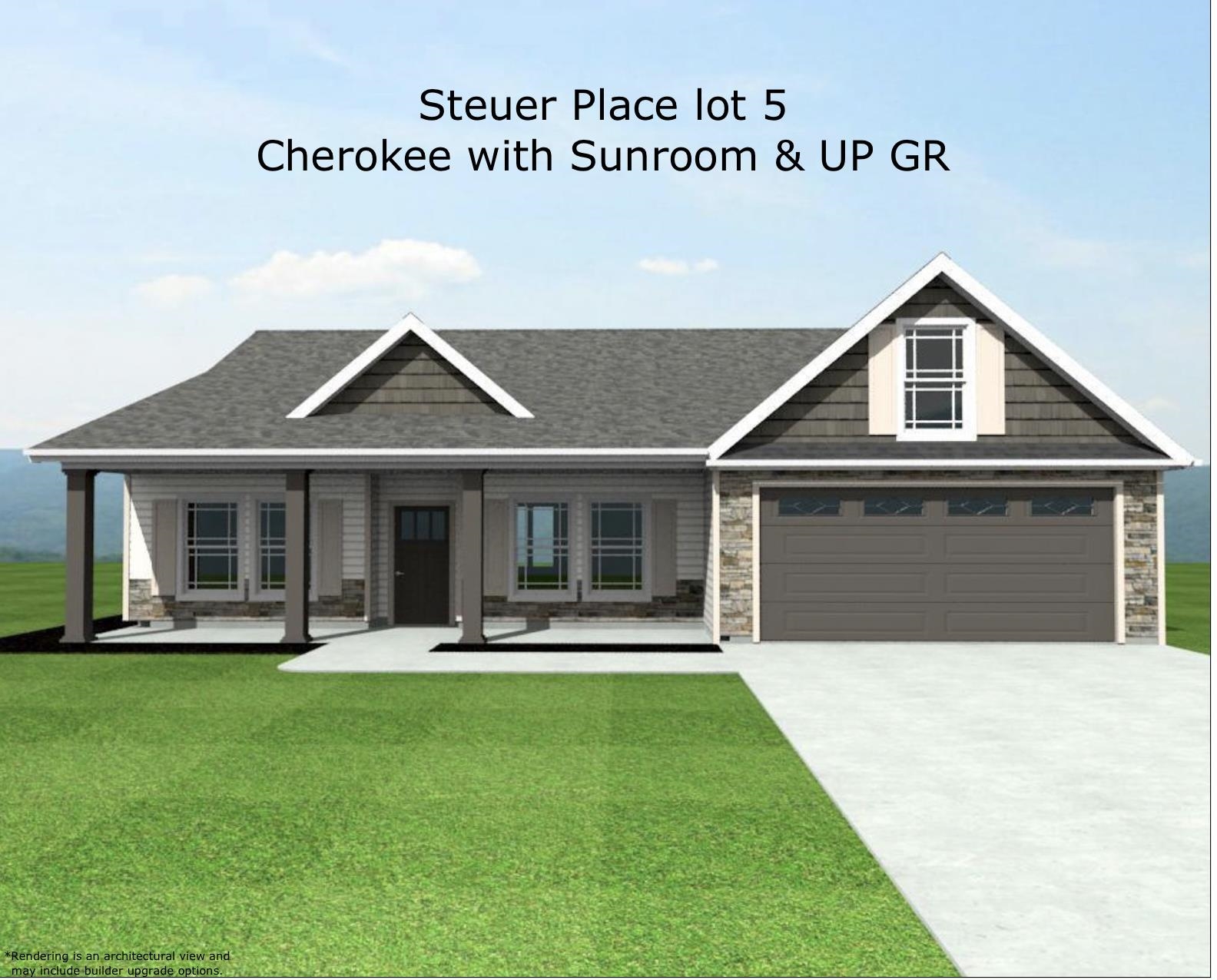 The Cherokee plan.  This spacious 3 bedroom plan offers an office and sunroom with a 12'x12' covered back patio.