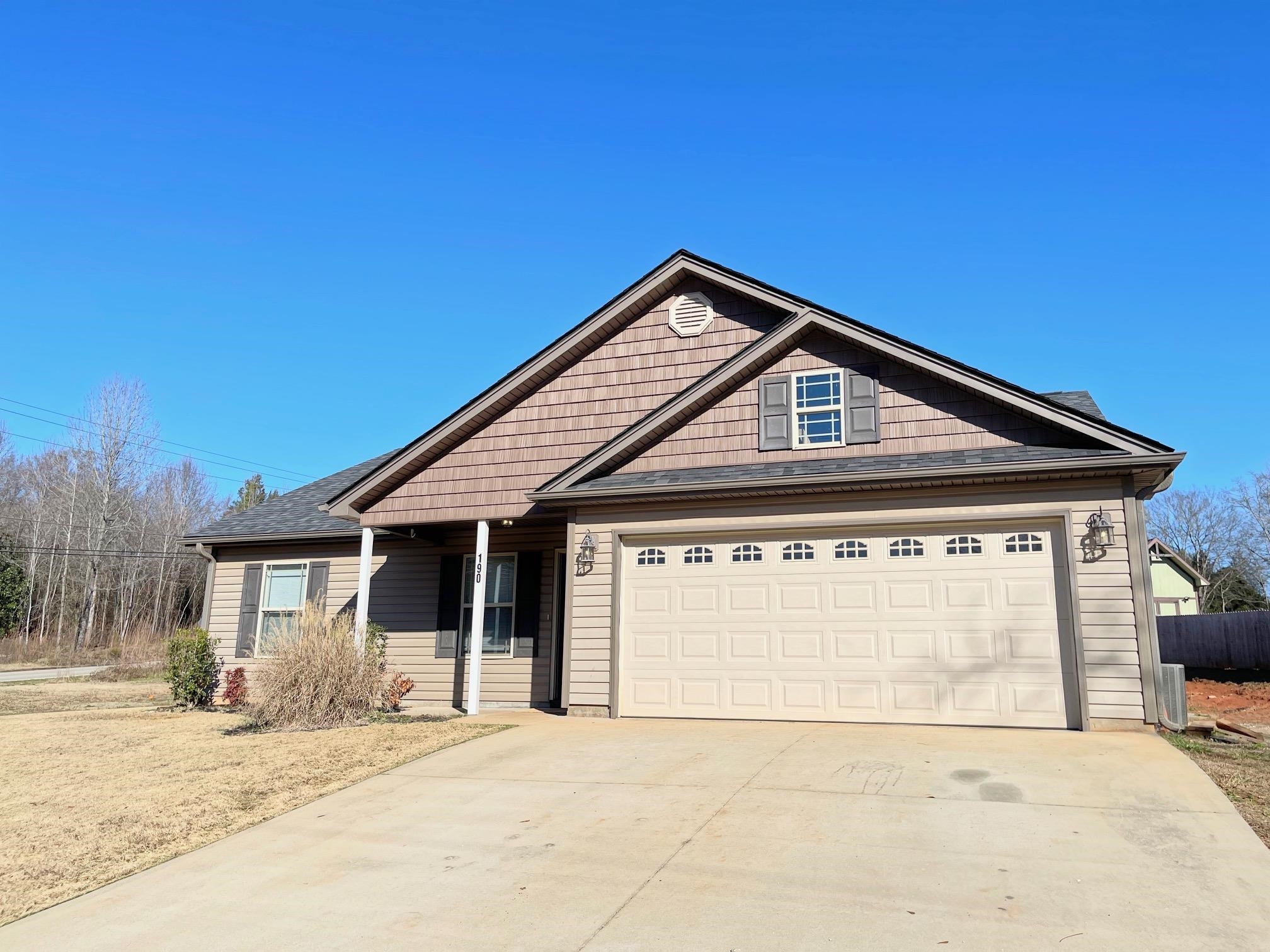 Built in 2017 by local builder and in great condition. New Flooring, including luxury vinyl plank! New paint. Refrigerator included. Large corner lot! Must See!