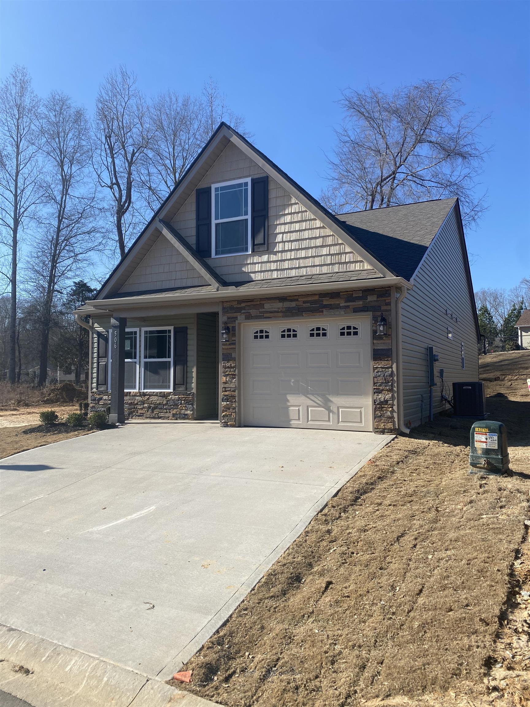 One level - Inman plan with added Sunroom. Over 1300 SF home being custom built for customer. 2 BR/ 2BA with granite countertops, marsh cabinetry, corner fireplace with gas logs, 12 x 12 Sunroom and more.