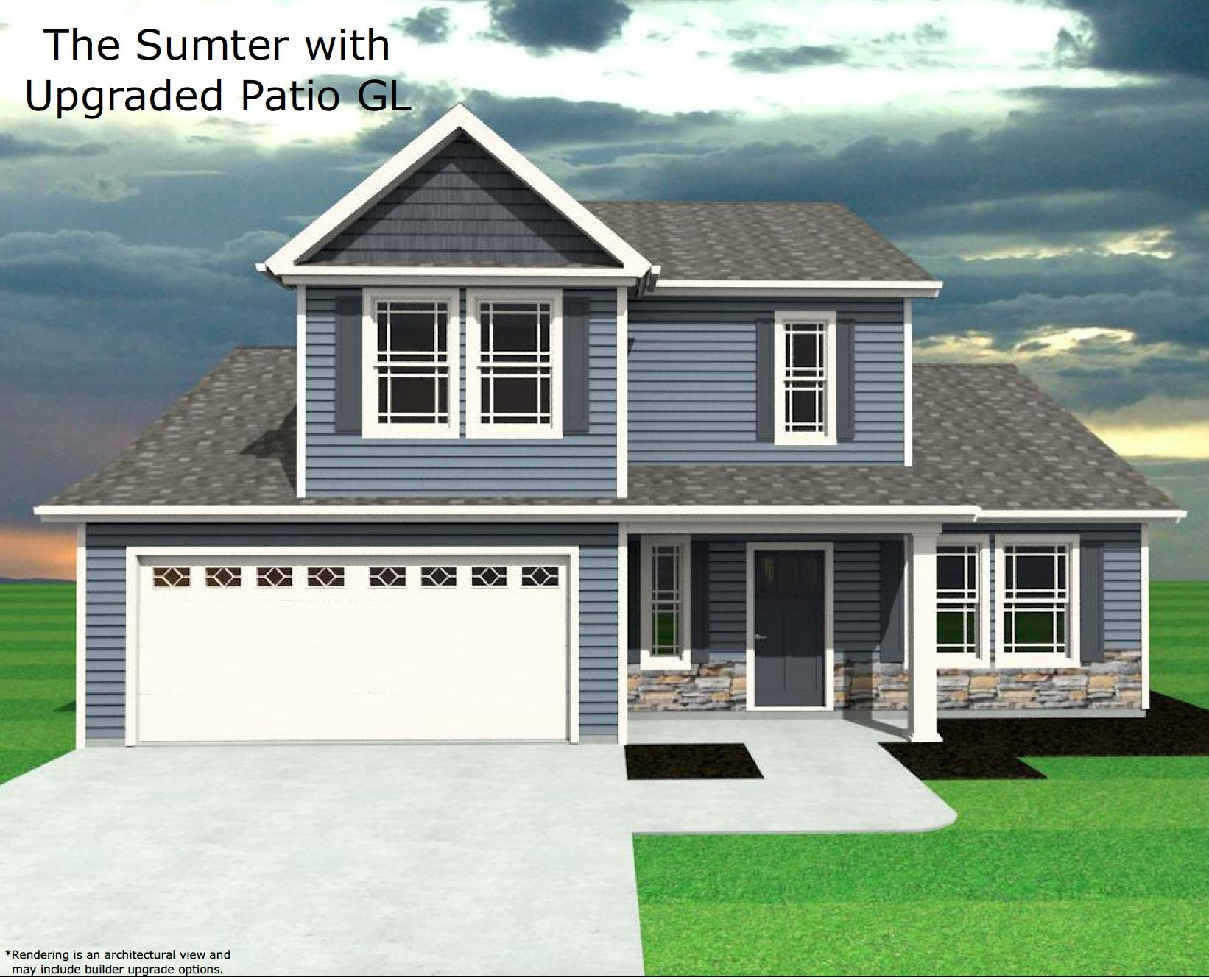The SUMTER plan is a 2 story home with the master on the main level and 3 additional bedrooms upstairs. The large open living area features LVP flooring, a gas log fireplace, and the kitchen includes granite countertops. Crown molding with rope lighting, chair rail, and other. included features make the home stand out. Out back is a large covered porch overlooking the huge yard. Closing costs/interest rate incentives are available when using preferred lender and attorney.