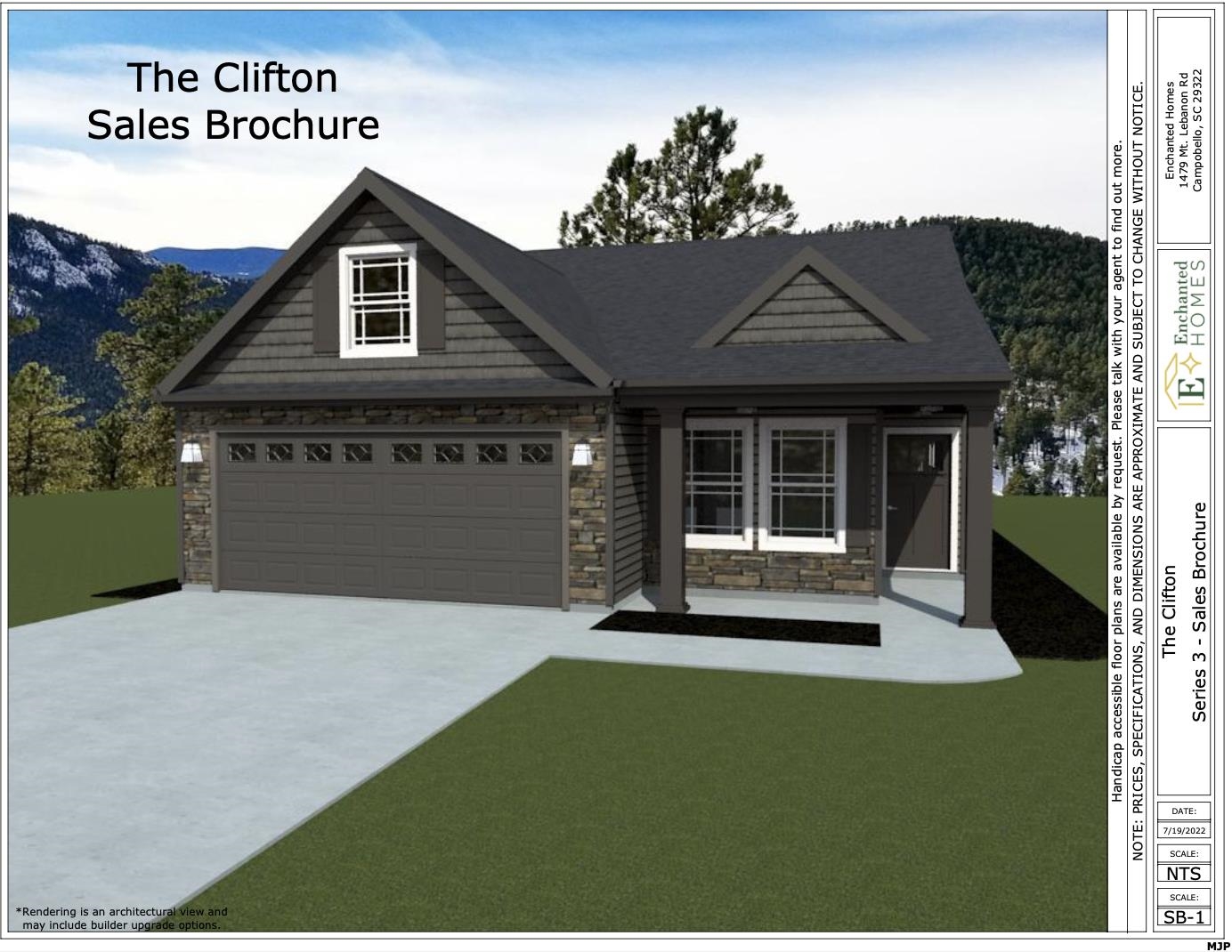 The CLIFTON plan (Lot 5) has a spacious open living area and split bedrooms. Granite countertops, crown molding with rope lighting, and many more features included. 12' x 12' covered patio with 10' x 12' additional uncovered concrete patio overlooks the back yard. 30-year architectural shingles, site-built construction, and a 10 year limited warranty are included to give you peace of mind.  Closing cost or upgrade incentives available when working with preferred lender and attorney!!