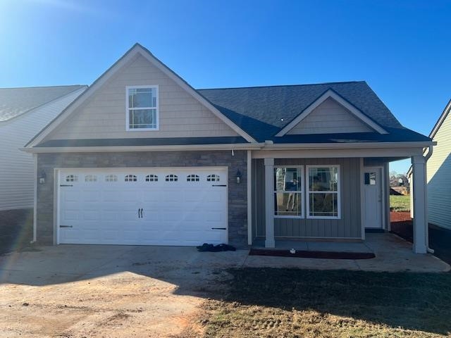 The CLIFTON plan (Lot 76) has a spacious open living area and split bedrooms. Granite countertops, crown molding with rope lighting, and many more features included. 12' x 12' covered patio overlooks the back yard. 30-year architectural shingles, site-built construction, and a 10 year limited warranty are included to give you peace of mind.  Closing cost or upgrade incentives available when working with preferred lender and attorney!!  COMPLETION 12/11/2024. *Virtual tour reflects same house plan, not exact house.
