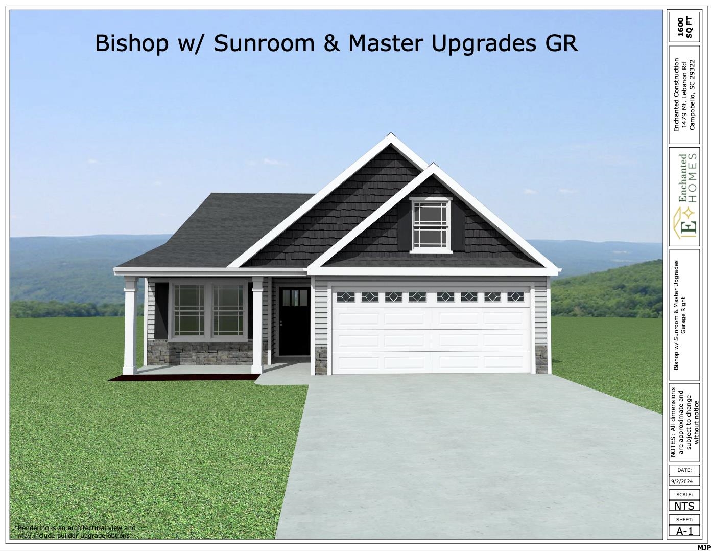 The BISHOP plan (Lot 27) has a spacious open living area and study. Granite countertops, crown molding with rope lighting, and Luxury vinyl plank throughout living areas. Master bath upgrade to include double vanity and garden tub in addition to walk-in shower.  Also includes 12' x 12' screened back patio and 10' X 12' additional uncovered patio.  30-year architectural shingles, site-built construction, and a 10 year limited warranty are included to give you peace of mind.  Closing cost or upgrades incentives available when working with a preferred lender and attorney!! *Virtual tour reflects same house plan, not exact house.