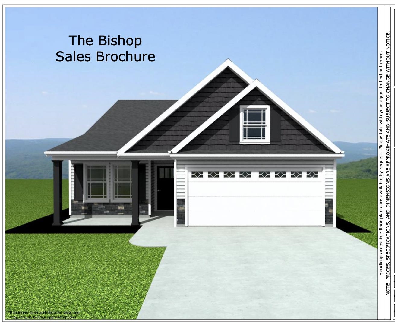 The BISHOP plan (Lot 38) has a spacious open living area and study. Granite countertops, crown molding with rope lighting, and many more features included. Master bath upgrade to include double vanity and garden tub in addition to walk-in shower.  12' X 12' Covered patio and additional 10' x 12' uncovered patio overlooks the private yard.  30-year architectural shingles, site-built construction, and a 10 year limited warranty are included to give you peace of mind.  Closing cost or upgrades incentives available when working with a preferred lender and attorney!!
