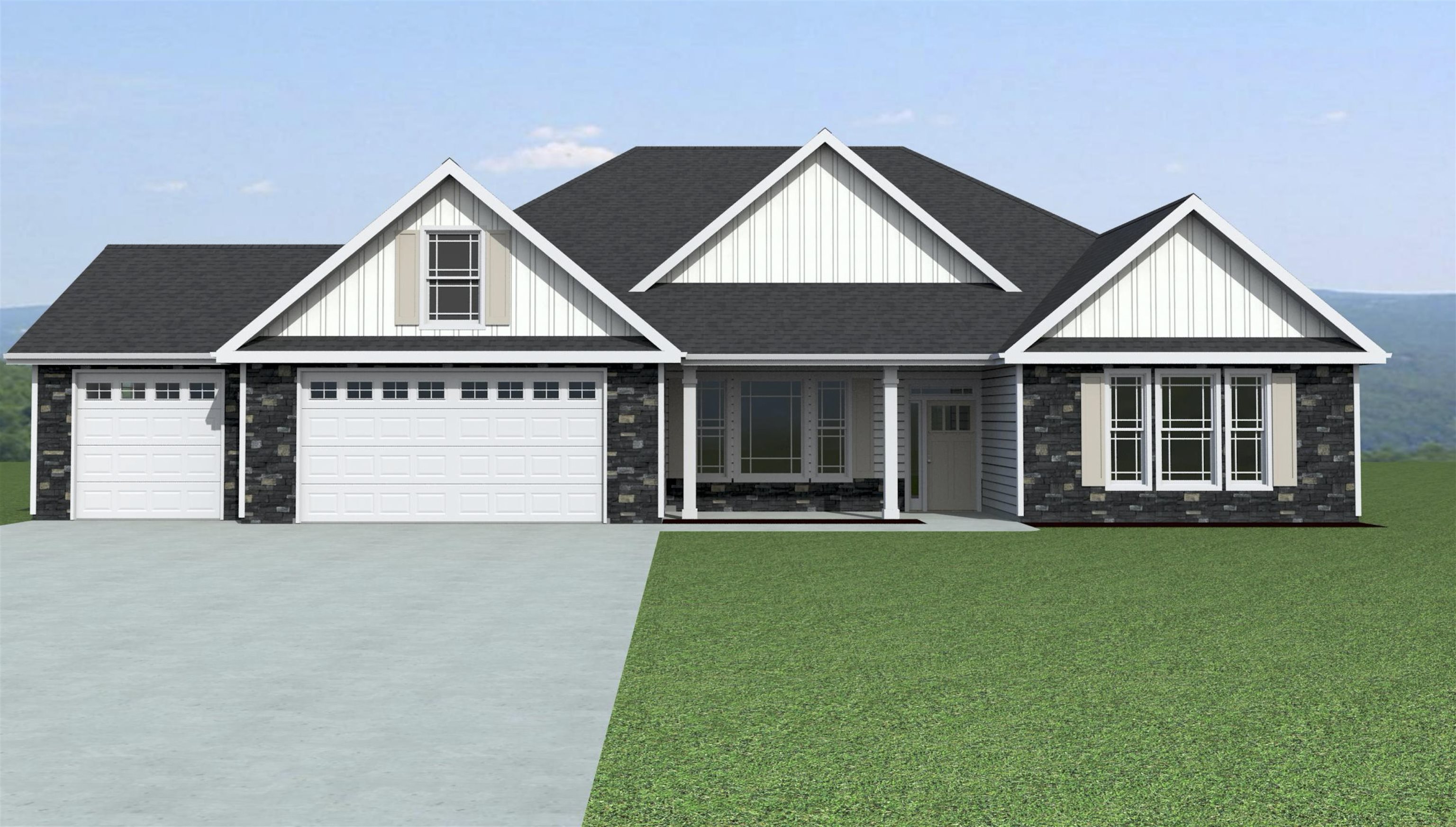 Welcome to your dream home! This beautiful new construction on a large 1 acre lot, is situated in the picturesque town of Inman, South Carolina, offering breathtaking mountain views that will leave you in awe.   Step inside and you're greeted by a spacious entryway with trey ceiling that leads into a large living space with gas fireplace. You'll love the bright and inviting sunroom, perfect for enjoying your morning coffee or relaxing with a book. The open floor plan seamlessly flows into the gourmet kitchen, featuring stunning granite countertops and stainless steel appliances. The cement board siding adds durability and low maintenance to your home.  The luxurious master suite is a true oasis, featuring a fully tiled shower with dual shower heads, making every morning feel like a trip to the spa. The additional bedrooms are generously sized and offer ample closet space.  This home boasts impeccable attention to detail and craftsmanship, ensuring quality and longevity for years to come. Don't miss the opportunity to call this stunning home yours and enjoy the peacefulness and serenity that Inman has to offer. Schedule your private showing today!
