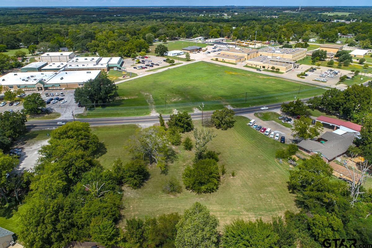 Aerial View of this 1.88 Acre Tract. Note: across the street is the Elementary, Junior High, CISD.
