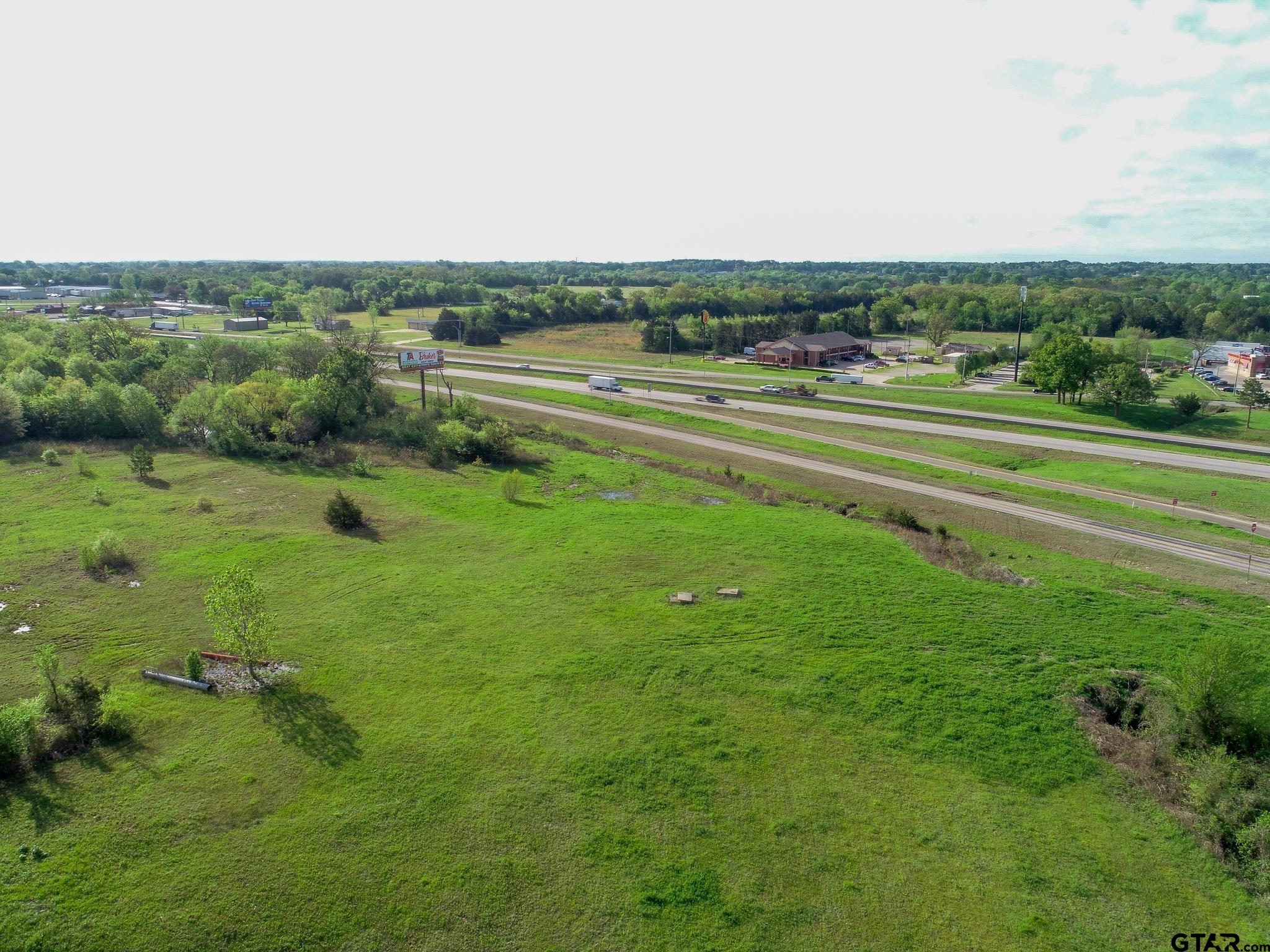The east end of the property with I-30 in the background.
